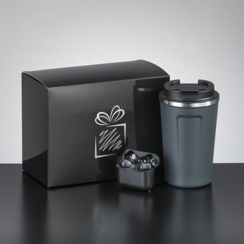 Relax set II: coffee mug 350 ml and tws dynamic earbuds