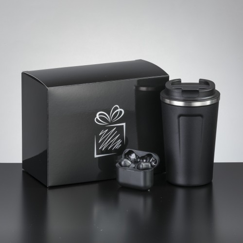 Relax set II: coffee mug 350 ml and tws dynamic earbuds