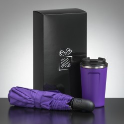 Traveller set: thermal mug Nordic 350 ml & full automatic umbrella