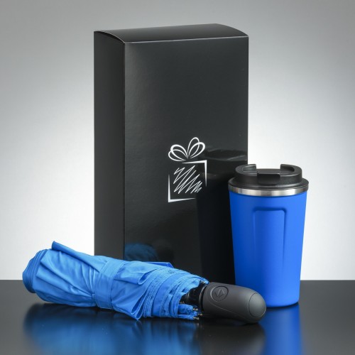 Traveller set: thermal mug Nordic 350 ml & full automatic umbrella