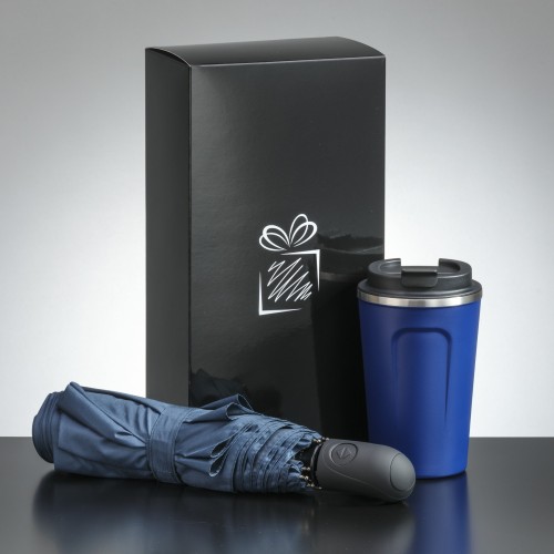 Traveller set: thermal mug Nordic 350 ml & full automatic umbrella