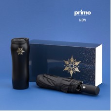 Primo christmas set: vacuum mug 450 ml & automatic umbrella