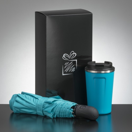 Traveller set: thermal mug Nordic 350 ml & full automatic umbrella