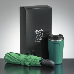 Traveller set: thermal mug Nordic 350 ml & full automatic umbrella