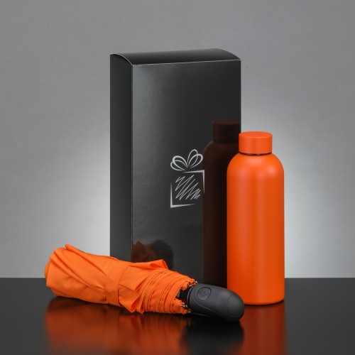 Active set: thermal water bottle and automatic umbrella