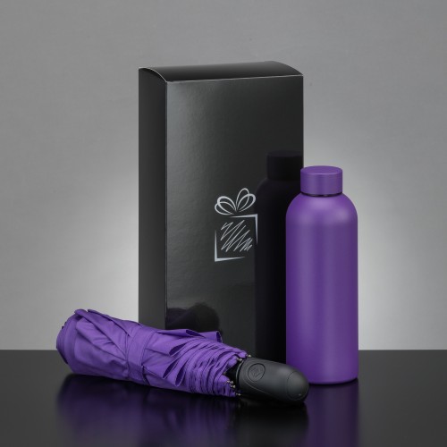 Active set: thermal water bottle and automatic umbrella