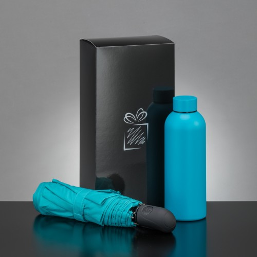 Active set: thermal water bottle and automatic umbrella