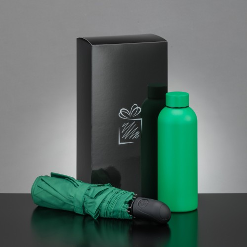 Active set: thermal water bottle and automatic umbrella