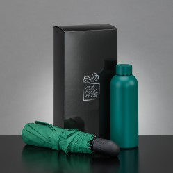 Active set: thermal water bottle and automatic umbrella