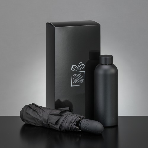 Active set: thermal water bottle and automatic umbrella