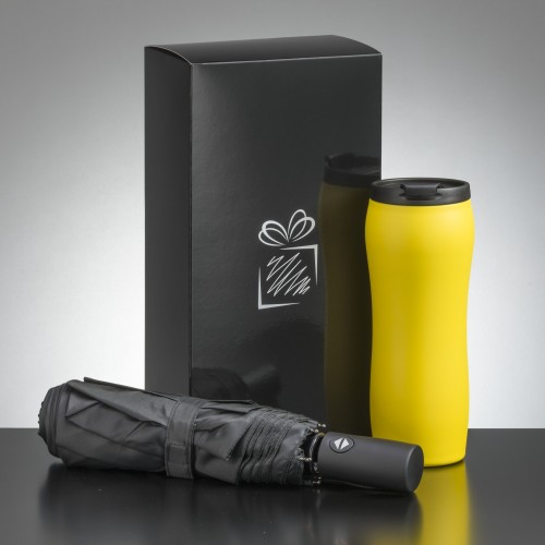 Primo set: vacuum mug 450 ml & automatic umbrella