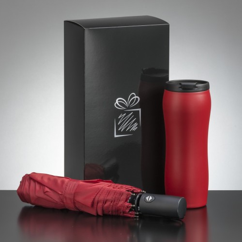 Primo set: vacuum mug 450 ml & automatic umbrella