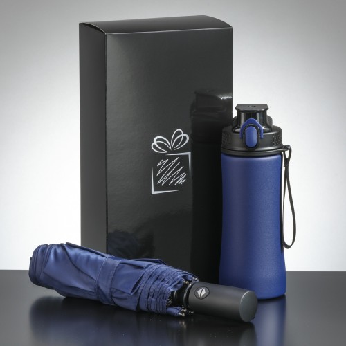 Primo everyday set: water bottle 550 ml & full automatic umbrella harvard