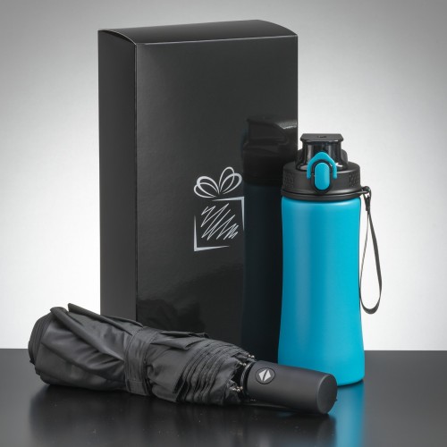 Primo everyday set: water bottle 550 ml & full automatic umbrella harvard