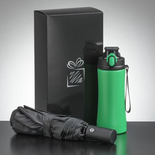 Primo everyday set: water bottle 550 ml & full automatic umbrella harvard