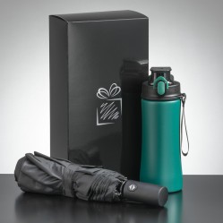 Primo everyday set: water bottle 550 ml & full automatic umbrella harvard