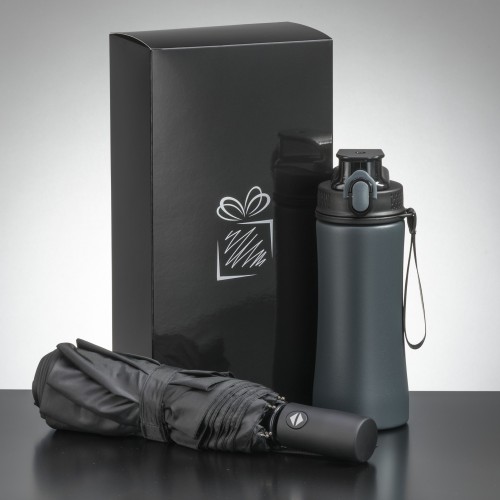 Primo everyday set: water bottle 550 ml & full automatic umbrella harvard