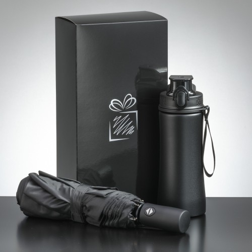 Primo everyday set: water bottle 550 ml & full automatic umbrella harvard