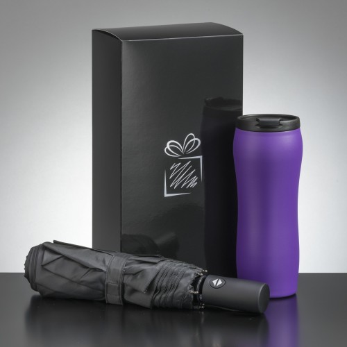 Primo set: vacuum mug 450 ml & automatic umbrella