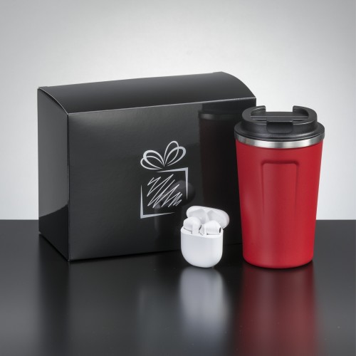 Set: Nordic coffee mug 350 ml & tws active earphones