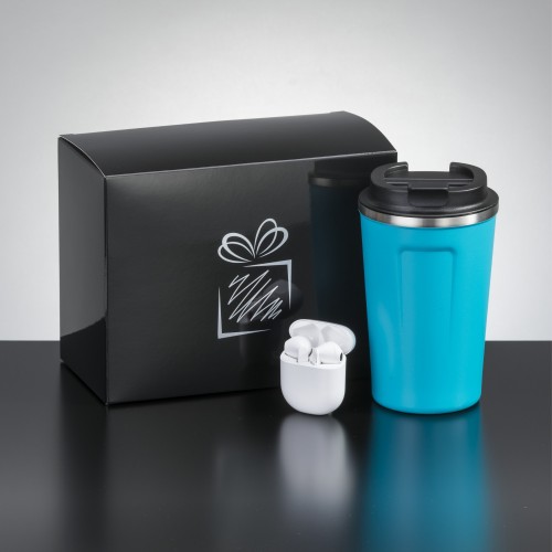 Set: Nordic coffee mug 350 ml & tws active earphones