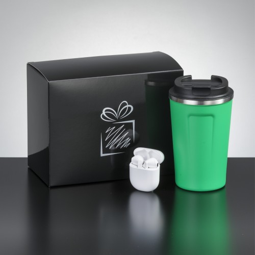 Set: Nordic coffee mug 350 ml & tws active earphones