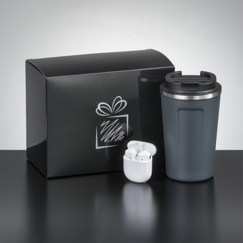 Set: Nordic coffee mug 350 ml & tws active earphones