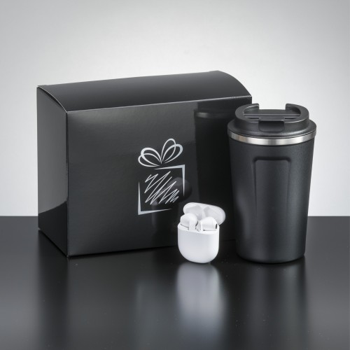 Set: Nordic coffee mug 350 ml & tws active earphones