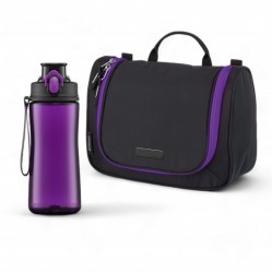 Active set: neon water bottle and Flash cosmetic bag