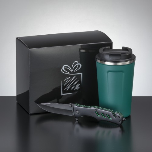 Driver set: thermal mug Nordic 350 ml & emergency knife