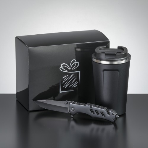 Driver set: thermal mug Nordic 350 ml & emergency knife