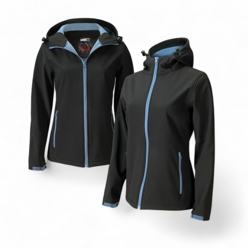 Women's softshell jackets with hood, M size