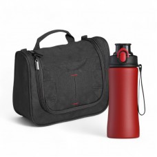 Primo set III: steel bottle and cosmetic bag