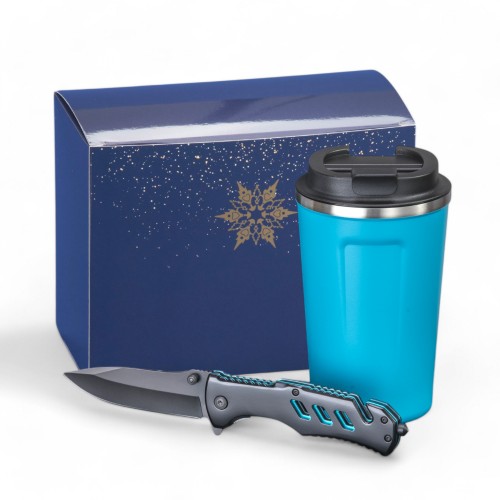 Driver set: thermal mug Nordic 350 ml & emergency knife in a christmas box