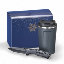 Driver set: thermal mug Nordic 350 ml & emergency knife in a christmas box