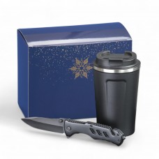 Driver set: thermal mug Nordic 350 ml & emergency knife in a christmas box