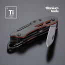 Titanium tool set: emergency knife and pocket knife