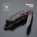 Titanium tool set: emergency knife and pocket knife