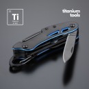 Titanium tool set: emergency knife and pocket knife