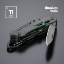 Titanium tool set: emergency knife and pocket knife