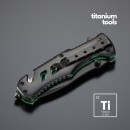 Titanium tool set: emergency knife and pocket knife