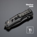 Titanium tool set: emergency knife and pocket knife