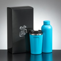 Drinkware set: Nordic coffee mug 350 ml & thermal water bottle 500 ml