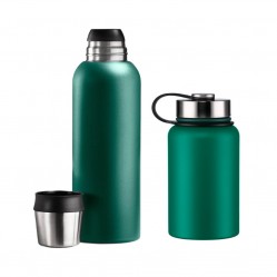 Set Nordic: all-in-one Nordic food and beverage thermos, 600 ml & steel vacuum thermos, 1000ml.