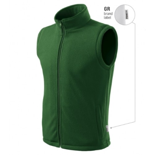 Fleece Vest unisex 518 Bottle Green 06 (brand Label)