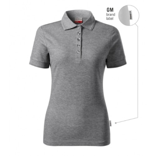 Polo Shirt women’s R23 Dark Gray Melange 12 (brand Label)